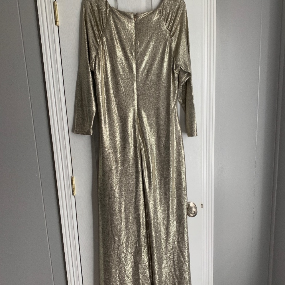 Cachet evening gown, gold, floor length